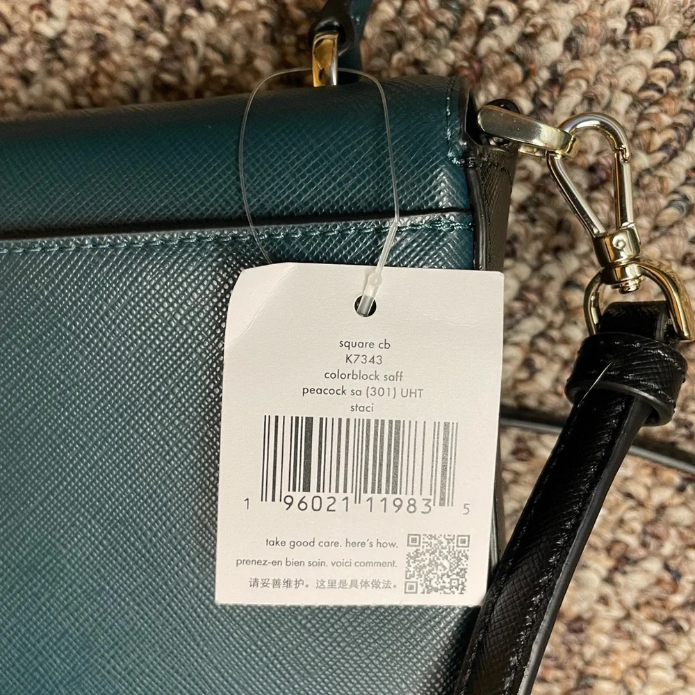 NWT Kate Spade Teal and Cream Satchel